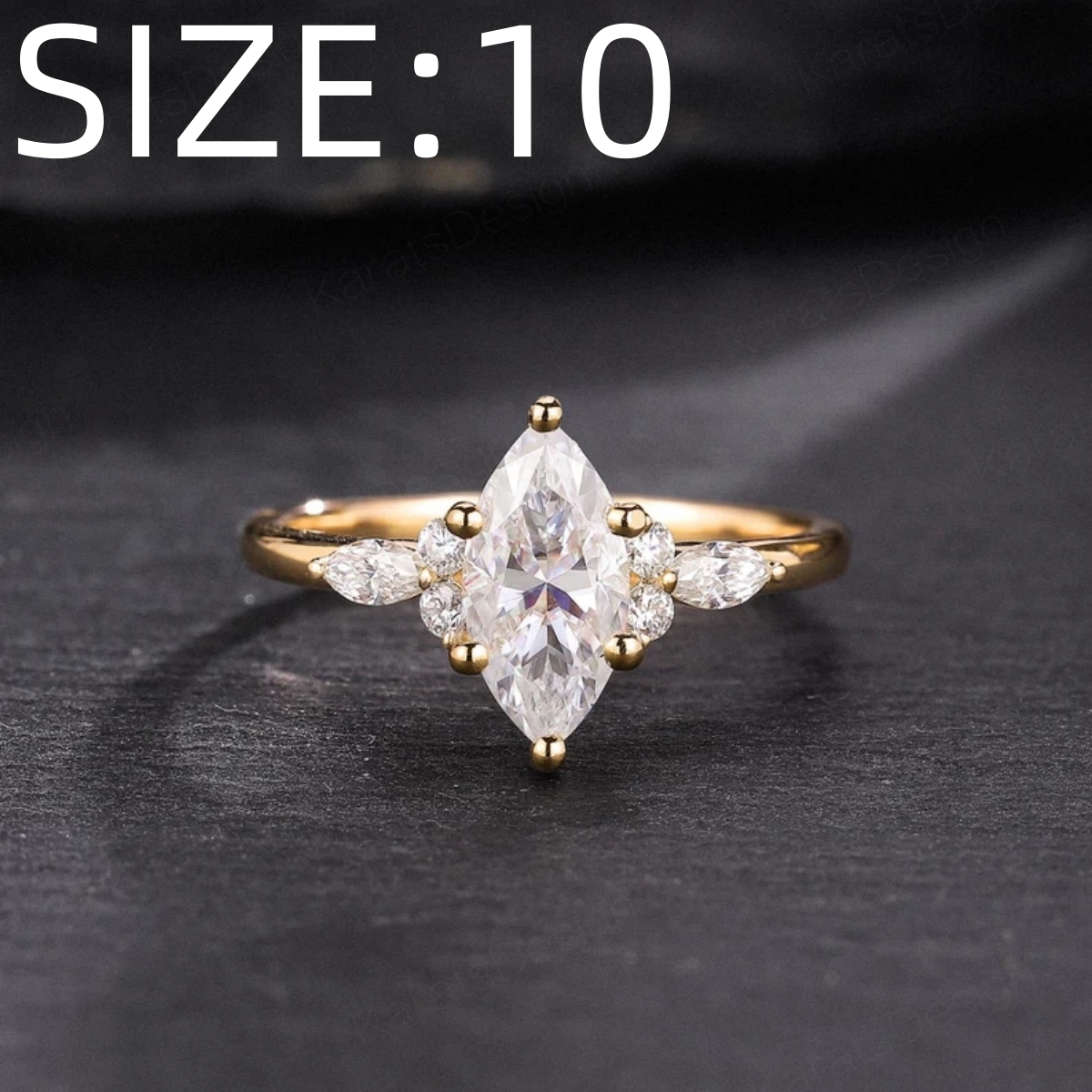 Minimalist Copper Ring Inlaid with Zirconia